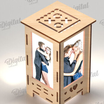 Intra απο ξύλο plywood 3mm-4mm πάχος – Κορνίζα φωτογραφιών Nightlight Δίασταση  20x20 cm INTRAFABR-115952856 - Image 1