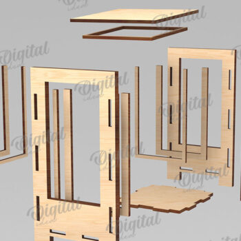 Intra απο ξύλο plywood 3mm-4mm πάχος – Κορνίζα φωτογραφιών Nightlight Δίασταση  20x20 cm INTRAFABR-115952856 - Image 2