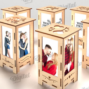 Intra απο ξύλο plywood 3mm-4mm πάχος – Πακέτο φωτογραφιών Nightlights με λέιζερ Δίασταση  20x20 cm INTRAFABR-116176732 - Image 1