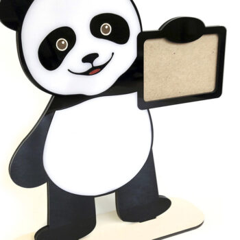 Intra απο ξύλο plywood 3mm-4mm πάχος – Κορνίζα "Panda" Δίασταση  20x20 cm INTRAFABR-93697082 - Image 3