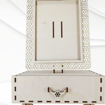 Intra απο ξύλο plywood 3mm-4mm πάχος – Κορνίζα φωτογραφιών με κουτί αποθήκευσης Δίασταση  20x20 cm INTRAFABR-30428682 - Image 4