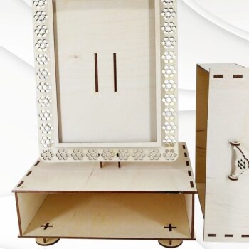 Intra απο ξύλο plywood 3mm-4mm πάχος – Κορνίζα φωτογραφιών με κουτί αποθήκευσης Δίασταση  20x20 cm INTRAFABR-30428682 - Image 5