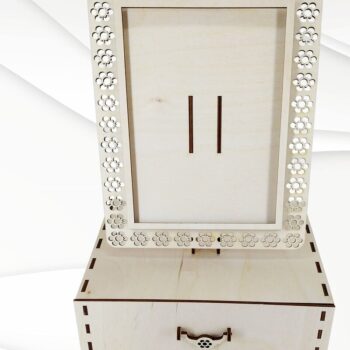 Intra απο ξύλο plywood 3mm-4mm πάχος – Κορνίζα φωτογραφιών με κουτί αποθήκευσης Δίασταση  20x20 cm INTRAFABR-30428682 - Image 6