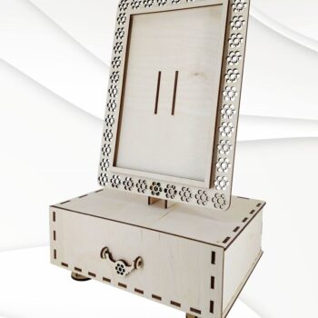 Intra απο ξύλο plywood 3mm-4mm πάχος – Κορνίζα φωτογραφιών με κουτί αποθήκευσης Δίασταση  20x20 cm INTRAFABR-30428682 - Image 7