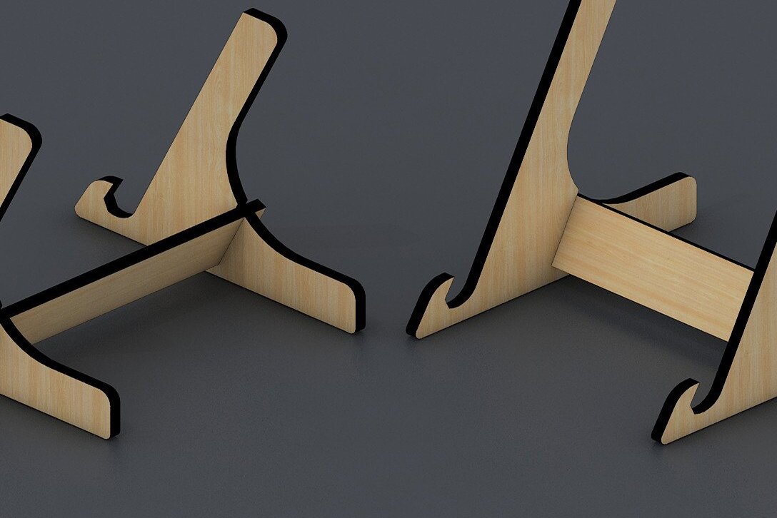 Intra απο ξύλο plywood 3mm-4mm πάχος – Βάση φωτογραφιών Easel Display Stand 036 Δίασταση  20x20 cm INTRAFABR-34328100