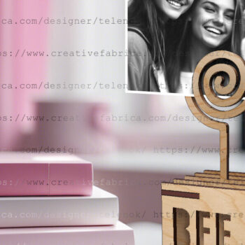 Intra απο ξύλο plywood 3mm-4mm πάχος – Κάτοχος φωτογραφιών | Σχεδιασμός Κύκλου Δίασταση  20x20 cm INTRAFABR-100630689 - Image 4