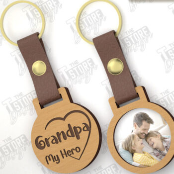 Intra απο ξύλο plywood 3mm-4mm πάχος – Φωτογραφία Ξύλινο Μπρελόκ Γιορτή του Πατέρα | CNC Δίασταση  5x5 cm INTRAFABR-118021296 - Image 1