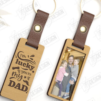 Intra απο ξύλο plywood 3mm-4mm πάχος – Φωτογραφία Ξύλινο Μπρελόκ Γιορτή του Πατέρα | CNC Δίασταση 5x5 cm INTRAFABR-118412891 - Image 1