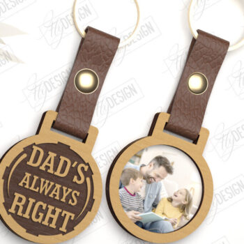 Intra απο ξύλο plywood 3mm-4mm πάχος – Φωτογραφία Ξύλινο Μπρελόκ Γιορτή του Πατέρα | CNC Δίασταση  5x5 cm INTRAFABR-118018434 - Image 1