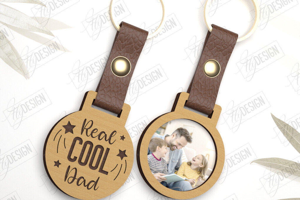 Intra απο ξύλο plywood 3mm-4mm πάχος – Φωτογραφία Ξύλινο Μπρελόκ Γιορτή του Πατέρα | CNC Δίασταση  5x5 cm INTRAFABR-118018446