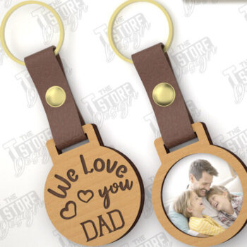 Intra απο ξύλο plywood 3mm-4mm πάχος – Φωτογραφία Ξύλινο Μπρελόκ Γιορτή του Πατέρα | CNC Δίασταση  5x5 cm INTRAFABR-118021275 - Image 1