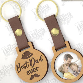 Intra απο ξύλο plywood 3mm-4mm πάχος – Φωτογραφία Ξύλινο Μπρελόκ Γιορτή του Πατέρα | CNC Δίασταση  5x5 cm INTRAFABR-118021286 - Image 1