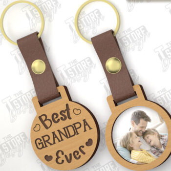 Intra απο ξύλο plywood 3mm-4mm πάχος – Φωτογραφία Ξύλινο Μπρελόκ Γιορτή του Πατέρα | CNC Δίασταση  5x5 cm INTRAFABR-118021288 - Image 1