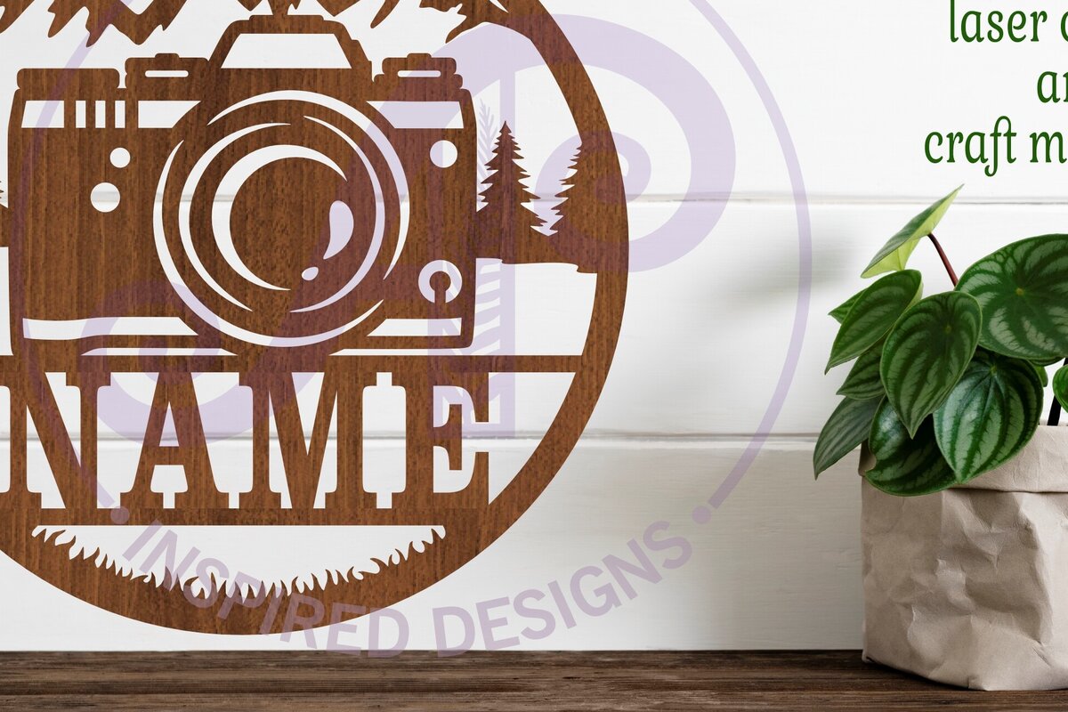 Intra απο ξύλο plywood 3mm-4mm πάχος – Σημάδι ονόματος φωτογράφου Laser Δίασταση  20x20 cm INTRAFABR-102442795