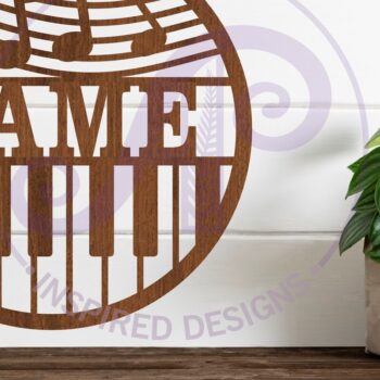 Intra απο ξύλο plywood 3mm-4mm πάχος – Σήμα ονόματος μουσικής πιάνου Laser Δίασταση  20x20 cm INTRAFABR-103754174 - Image 2