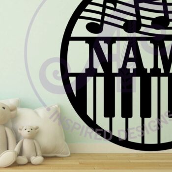 Intra απο ξύλο plywood 3mm-4mm πάχος – Σήμα ονόματος μουσικής πιάνου Laser Δίασταση  20x20 cm INTRAFABR-103754174 - Image 3