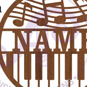 Intra απο ξύλο plywood 3mm-4mm πάχος – Σήμα ονόματος μουσικής πιάνου Laser Δίασταση  20x20 cm INTRAFABR-103754174 - Image 5