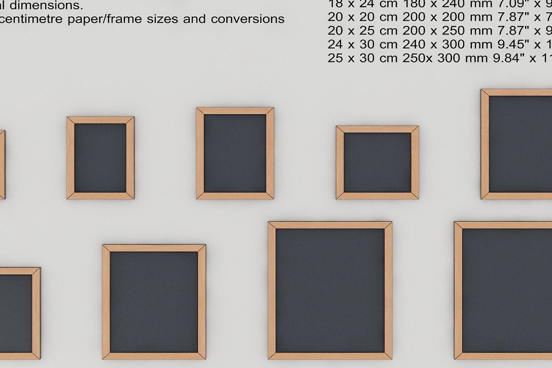 Intra απο ξύλο plywood 3mm-4mm πάχος – Pic Frame Bundle - Glowforge Cutting 040 Δίασταση  45x45 cm INTRAFABR-34345055