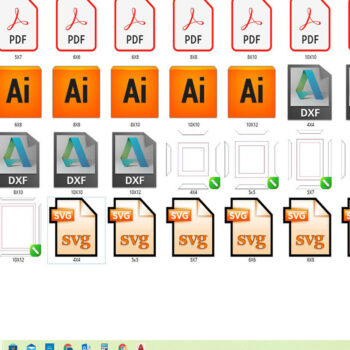 Intra απο ξύλο plywood 3mm-4mm πάχος – Pic Frame Set FilesGlowforge Δίασταση  45x45 cm INTRAFABR-64955223 - Image 5