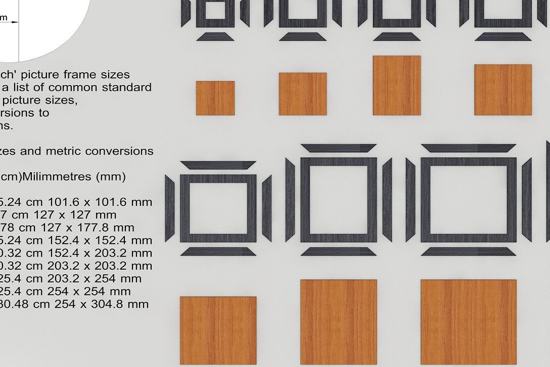 Intra απο ξύλο plywood 3mm-4mm πάχος – Pic Frame Set - Files 043 Δίασταση  45x45 cm INTRAFABR-34347876