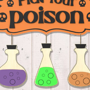 Intra απο ξύλο plywood 3mm-4mm πάχος – Επιλέξτε το αρχείο κοπής με λέιζερ Poison Δίασταση  20x20 cm INTRAFABR-105764498