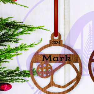 Intra απο ξύλο plywood 3mm-4mm πάχος – Χριστουγεννιάτικο στολίδι Pickle Ball Laser Δίασταση  20x20 cm INTRAFABR-107059699