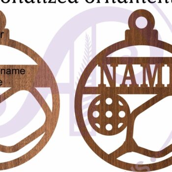 Intra απο ξύλο plywood 3mm-4mm πάχος – Χριστουγεννιάτικο στολίδι Pickle Ball Laser Δίασταση  20x20 cm INTRAFABR-107059699 - Image 3