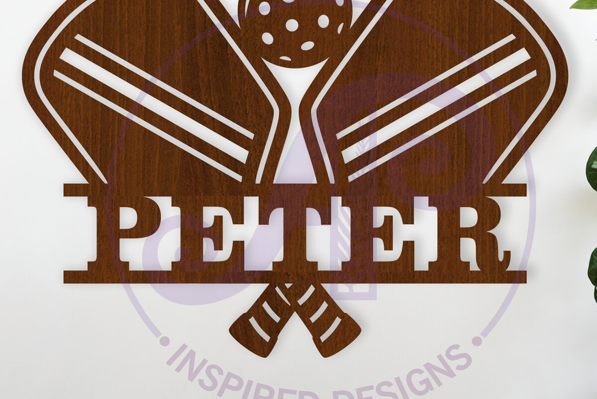 Intra απο ξύλο plywood 3mm-4mm πάχος – Αρχείο κοπής με λέιζερ Name Pickleball Δίασταση  20x20 cm INTRAFABR-124942666