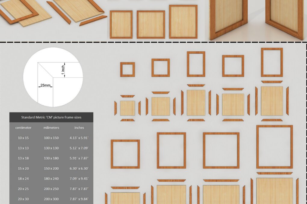 Intra απο ξύλο plywood 3mm-4mm πάχος – Σετ Αρχείων Αποκοπής Κορνίζας 130 Δίασταση  20x20 cm INTRAFABR-118106304