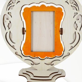 Intra απο ξύλο plywood 3mm-4mm πάχος – Κορνίζα Καρδιά Δίασταση  20x20 cm INTRAFABR-30389574 - Image 1