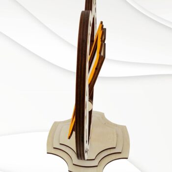 Intra απο ξύλο plywood 3mm-4mm πάχος – Κορνίζα Καρδιά Δίασταση  20x20 cm INTRAFABR-30389574 - Image 6