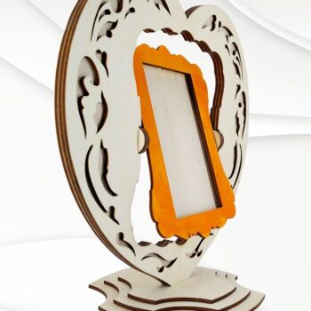 Intra απο ξύλο plywood 3mm-4mm πάχος – Κορνίζα Καρδιά Δίασταση  20x20 cm INTRAFABR-30389574 - Image 7