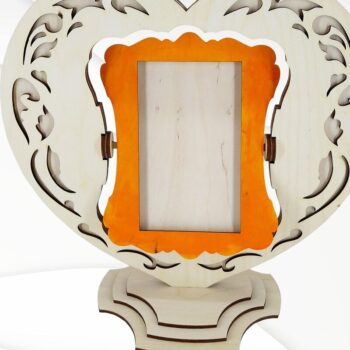 Intra απο ξύλο plywood 3mm-4mm πάχος – Κορνίζα Καρδιά Δίασταση  20x20 cm INTRAFABR-30389574 - Image 8