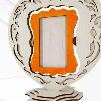 Intra απο ξύλο plywood 3mm-4mm πάχος – Κορνίζα Καρδιά Δίασταση  20x20 cm INTRAFABR-30389574 - Image 9