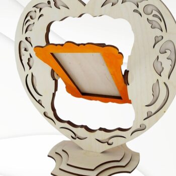 Intra απο ξύλο plywood 3mm-4mm πάχος – Κορνίζα Καρδιά Δίασταση  20x20 cm INTRAFABR-30389574 - Image 10