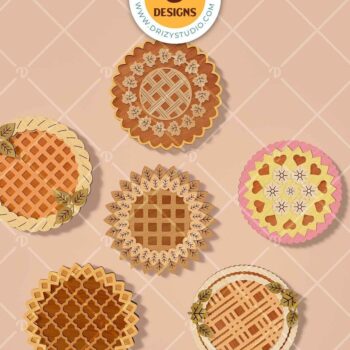 Intra απο ξύλο plywood 3mm-4mm πάχος – Pie Crust Wood Set 6 - Wood Δίασταση  20x20 cm INTRAFABR-120342578 - Image 1