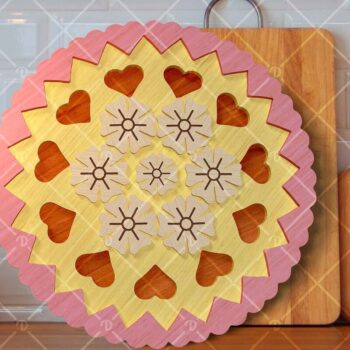 Intra απο ξύλο plywood 3mm-4mm πάχος – Pie Crust Wood Set 6 - Wood Δίασταση  20x20 cm INTRAFABR-120342578 - Image 4