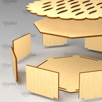 Intra απο ξύλο plywood 3mm-4mm πάχος – Κουτί δώρου πίτας. Κουτί των Ευχαριστιών Δίασταση  20x20 cm INTRAFABR-103856023 - Image 2