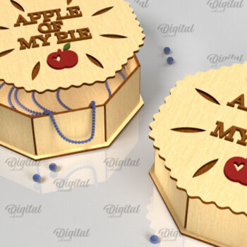 Intra απο ξύλο plywood 3mm-4mm πάχος – Κουτί δώρου πίτας. Κουτί των Ευχαριστιών Δίασταση  20x20 cm INTRAFABR-103856173 - Image 1