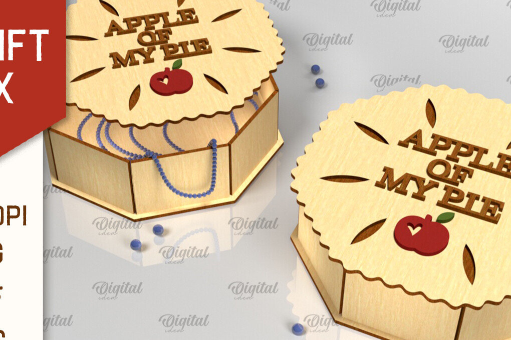 Intra απο ξύλο plywood 3mm-4mm πάχος – Κουτί δώρου πίτας. Κουτί των Ευχαριστιών Δίασταση  20x20 cm INTRAFABR-103856173