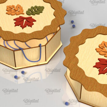 Intra απο ξύλο plywood 3mm-4mm πάχος – Κουτί δώρου πίτας. Κουτί των Ευχαριστιών Δίασταση  20x20 cm INTRAFABR-103856881 - Image 1