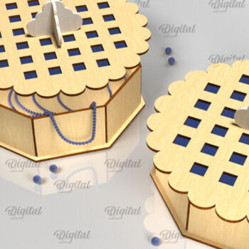 Intra απο ξύλο plywood 3mm-4mm πάχος – Κουτί δώρου πίτας. Κουτί των Ευχαριστιών Δίασταση 20x20 cm INTRAFABR-103855877 - Image 1