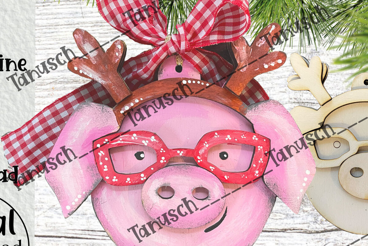 Intra απο ξύλο plywood 3mm-4mm πάχος – Pig Laser Single Line Δίασταση  20x20 cm INTRAFABR-54512230