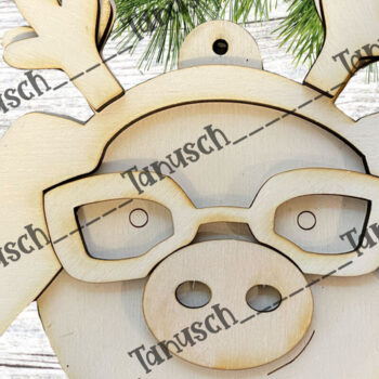 Intra απο ξύλο plywood 3mm-4mm πάχος – Pig Laser Single Line Δίασταση  20x20 cm INTRAFABR-54512230 - Image 5