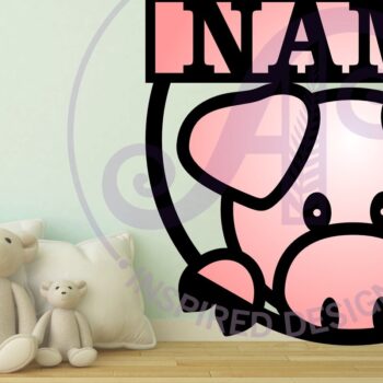 Intra απο ξύλο plywood 3mm-4mm πάχος – Pig Peeking Όνομα Σήμα Δίασταση  20x20 cm INTRAFABR-96460827 - Image 2