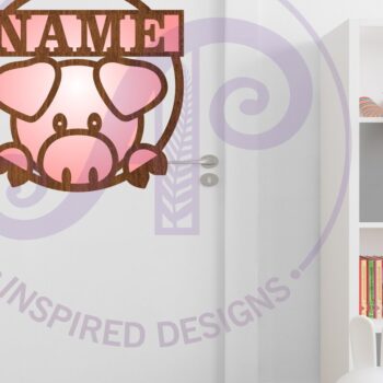 Intra απο ξύλο plywood 3mm-4mm πάχος – Pig Peeking Όνομα Σήμα Δίασταση  20x20 cm INTRAFABR-96460827 - Image 4