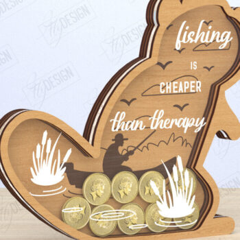 Intra απο ξύλο plywood 3mm-4mm πάχος – Κοπή λέιζερ Piggy Bank | Σχήμα του Κάστορα Δίασταση  20x20 cm INTRAFABR-119899490 - Image 1