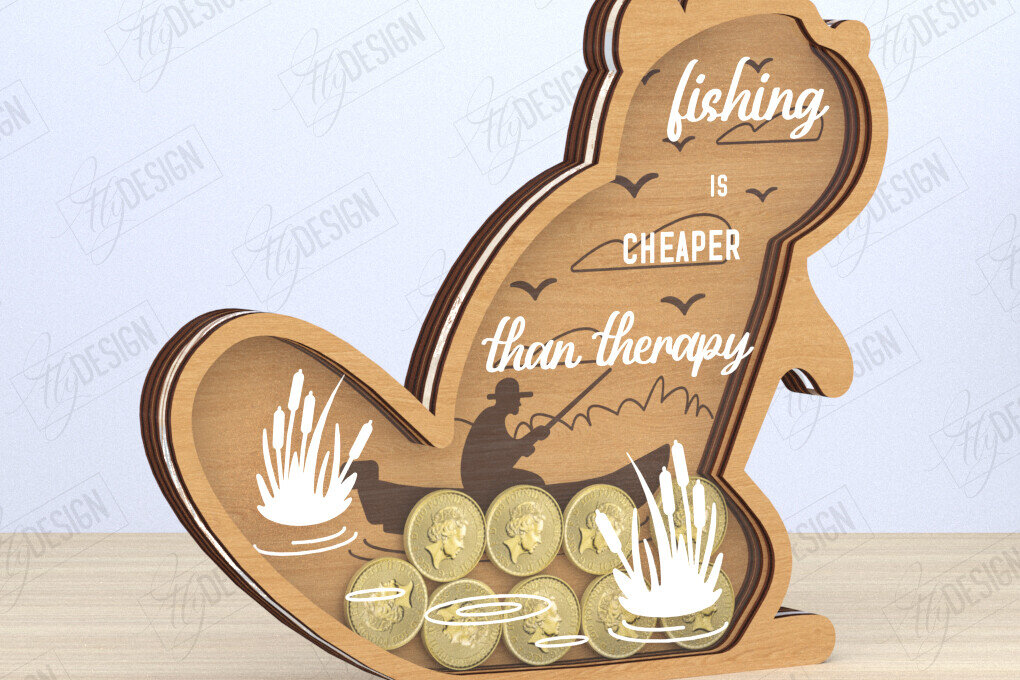 Intra απο ξύλο plywood 3mm-4mm πάχος – Κοπή λέιζερ Piggy Bank | Σχήμα του Κάστορα Δίασταση  20x20 cm INTRAFABR-119899490