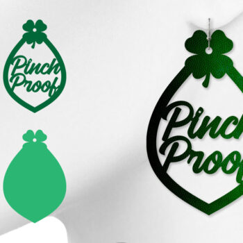 Intra απο ξύλο plywood 3mm-4mm πάχος – Pinch Proof, Σκουλαρίκι, Ημέρα του Αγίου Πατρικίου Δίασταση  5x5 cm INTRAFABR-6922668 - Image 1