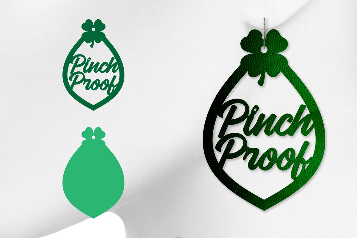 Intra απο ξύλο plywood 3mm-4mm πάχος – Pinch Proof, Σκουλαρίκι, Ημέρα του Αγίου Πατρικίου Δίασταση  5x5 cm INTRAFABR-6922668